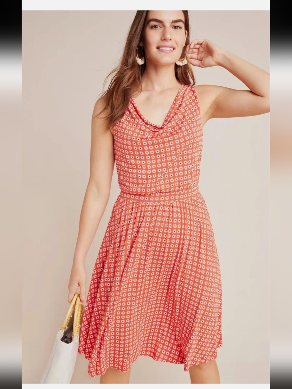 Anthropologie Maeve Brianne Cowl Neck Dress - Small